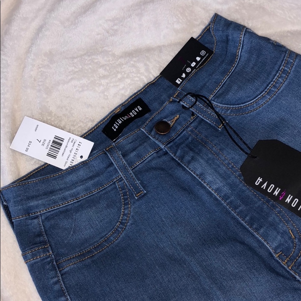 light blue jeans